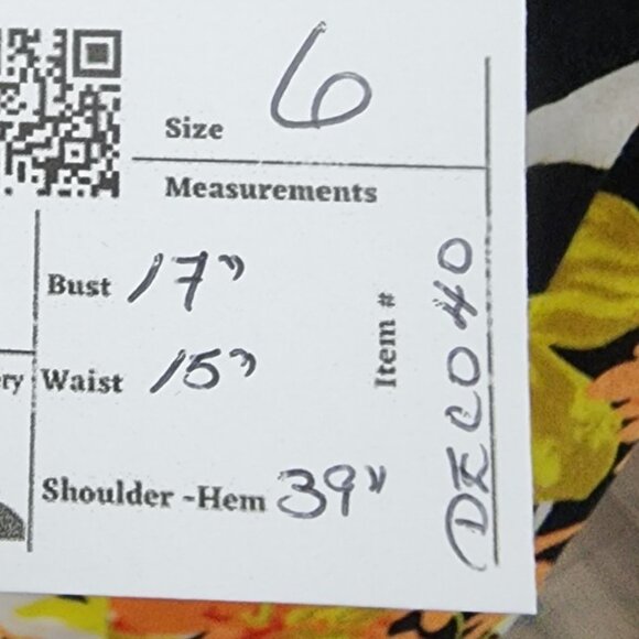 Joseph Ribkoff Black Floral Fit & Flare Dress Size 6 - Picture 9 of 9